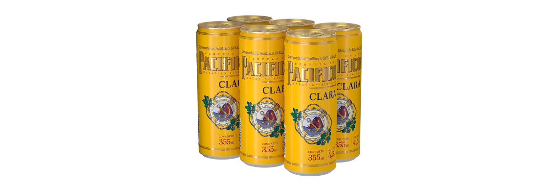 Cerveza Pacífico Clara Botella 355ml Lager Mexicana