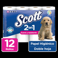 Scott Papel Higiénico Extra Suave Hoja Doble 12 Rollos Scott Papel Higiénico Extra Suave Hoja Doble 12 Rollos