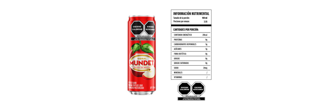 refresco Sidral Mundet Manzana 355ml lata