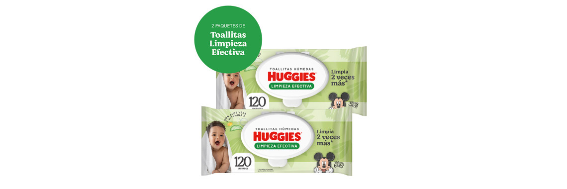 Huggies Toallitas Húmedas Limpieza Total 80 pzas